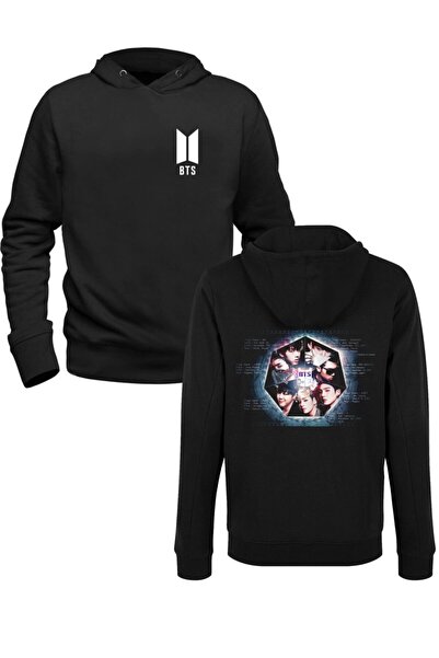 Alfa Tshirt سويت شيرت أسود للأطفال مطبوع من الأمام والخلف