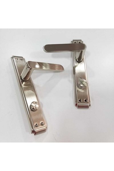 ARON Sofuoglu Stainless Luxury Barbaros Anka Mirrored Nickel Satin (BANYO-WC) Door Handle (Left)