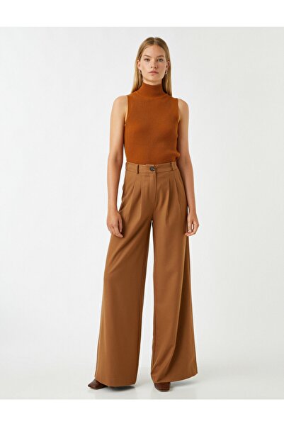 Koton Wide Leg Pleated Trousers