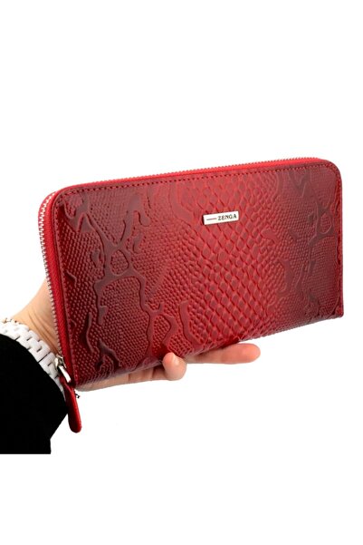 PİGADO Patent Leather Zippered Women's Wallet Portfolio