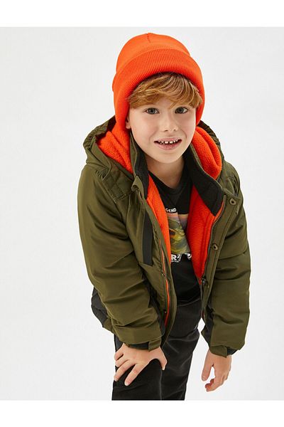 Koton Parka mit Kapuze, Fleece-Innenseite