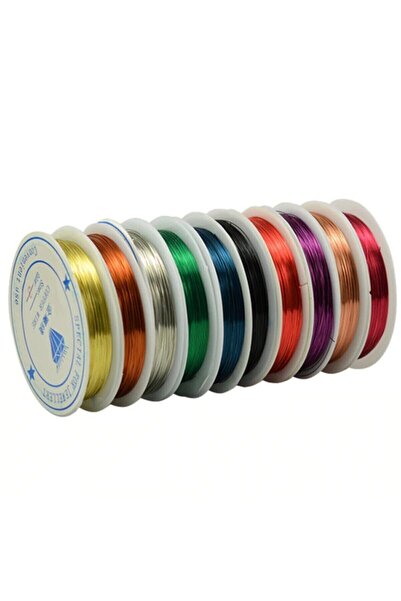 Limmy 10 Adet Renkli Tel 1 Mm El Işi Takı Aksesuar Alüminyum Teli 10 Farklı Renk