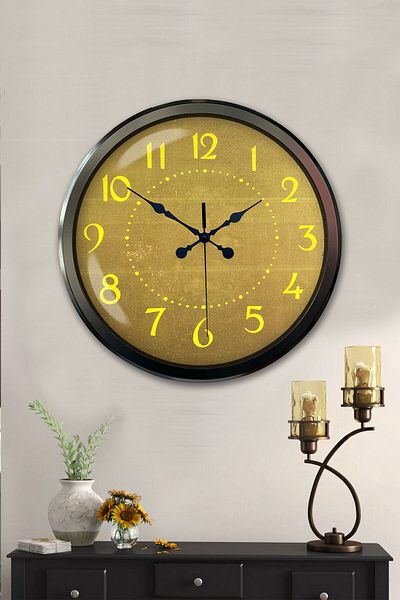 Kasva Concept Cadou Decorativ 52 Cm Ceas Decorativ De Perete Metal Negru