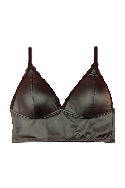 Koza مجموعة حمالة صدر جلدية بوستير سوداء