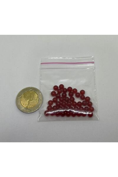 eHediyecim Αχάτης (καφέ) Φυσική Πέτρα - 4 Mm - 45 Τεμάχια