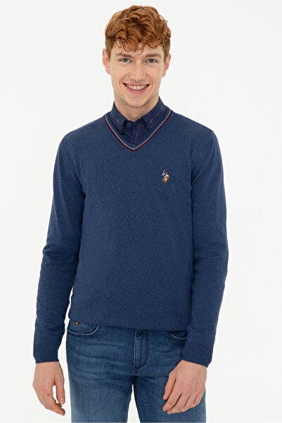 U.S. Polo Assn. Mavi Erkek Kazak