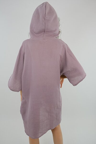 Botex Unisex Surf Poncho - Double Layer Muslin, Lilac