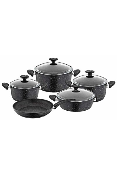 papilla Vilma 9lu Granit Tencere Seti, Siyah