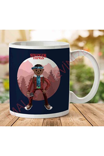 ART HEDİYE كوب كبير مطبوع عليه وجهين من Stranger Things Lucas