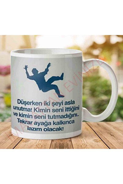 ART HEDİYE Never Forget Two Things When You Fall Off Two Side Printed Mug
