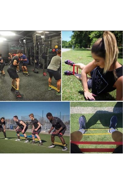 Clifton Banda de aerobic Plăci de Pilates Yoga Fitness Squat Lată de antrenament Galben