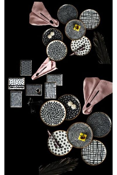Porland Fractal 18 Piece 6-Person Service Presentation Set