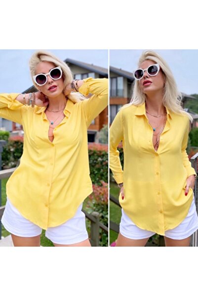 POLO BONETTA Dámská košilová halenka z tkané viskózové látky Basic Regular Fit