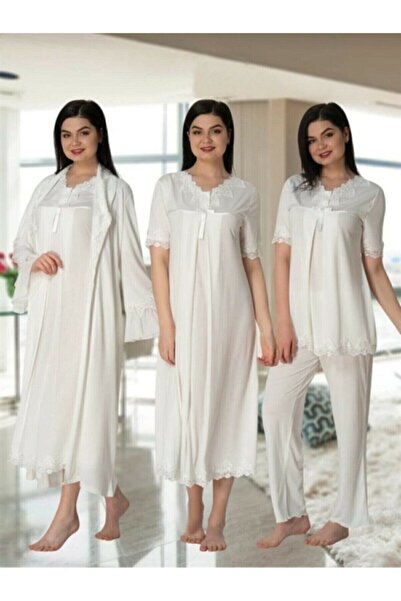 CT MODA طقم بيجامة ولباس نوم للنساء من الدانتيل من إكرو - طقم ملابس نوم مكون ...