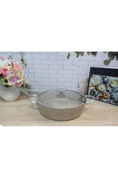 OMS PASLANMAZ Oms 3316 Induction Granite Pot Pot 24 X 7.5 Cm Kumbeji