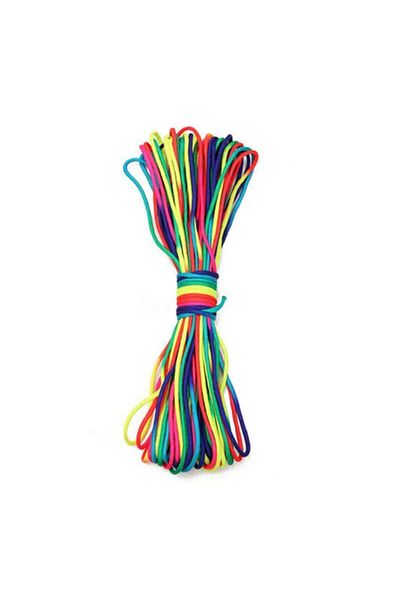 pekars 0.8 Mm Thickness Rainbow Color 10 Meters Parachute Rope Colored Jewelry Thread Bracelet Thread Necklace Thread