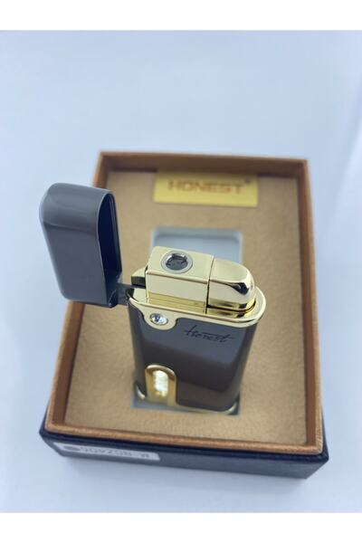Honest Marka Işıklı Gaz Göstergeli Özel Kutulu Tarz Jet Alevli Çakmak
