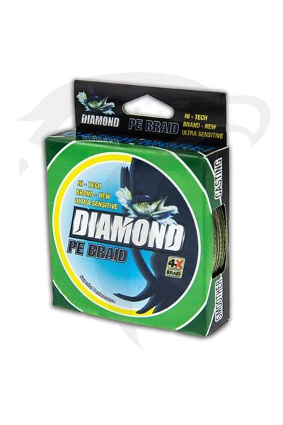 DIAMOND Pe Braid Ip 4xmesh 0.18mm 100mt.misina- اللون: أخضر