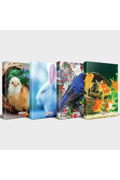 Halk Kitabevi Set de caiete cu animale drăguțe 4 piese V3