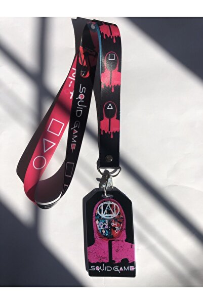Hediyebum Set curea de gât și suport pentru carduri Squid Game