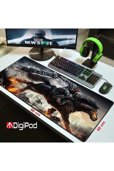Digipod Gaming Mousepad Oyuncu Mouse Pad 90x40 Xxl Büyük Oyuncu Mousepad Kaymaz Taban 4mm Kalınlık