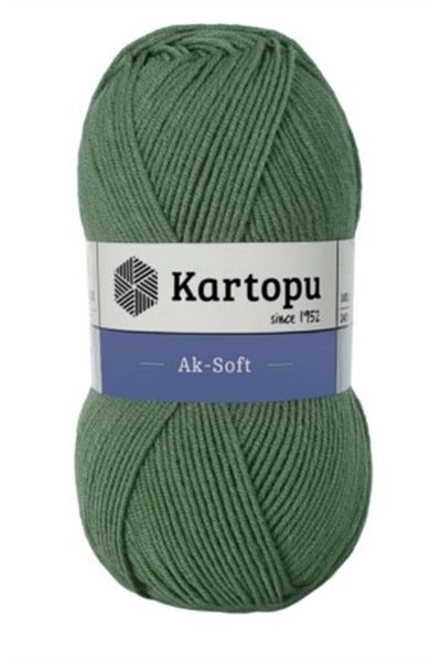 Kartopu Ak-soft K430 Πράσινο Νήμα Πλεκτομηχανής Χεριών 100γρ