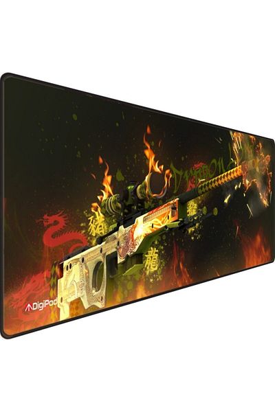 Digipod لوحة ماوس ألعاب مقاس 90x40 Xxl لوحة ماوس ألعاب كبيرة بقاعدة مضادة للانزلاق بسمك 4 مم