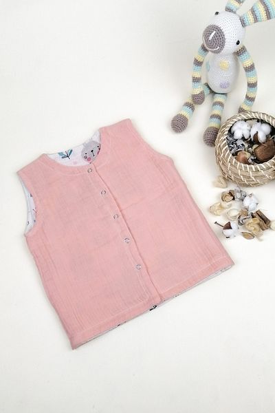 la mure baby Muslin Baby & Kids Reversible Vest 5 Layer Woven