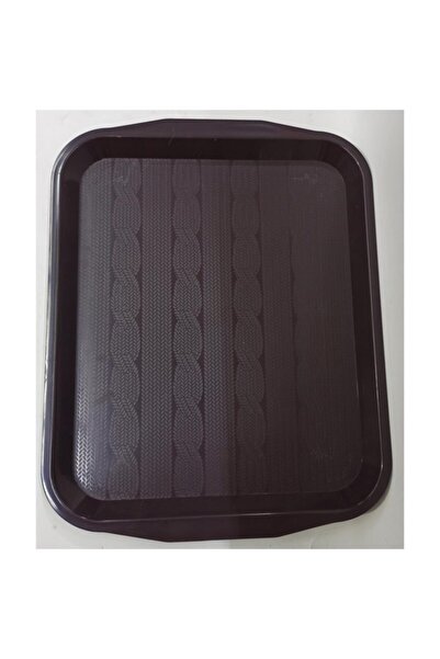 abnturk 36 cm x 46 cm Kırılmaz Sağlam Şık Ekonomik Dikdörtgen Plastik Tepsi