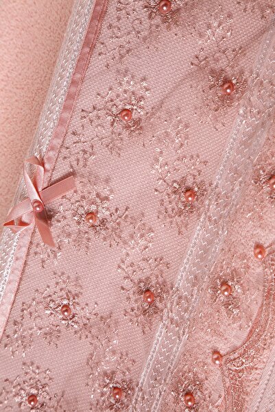 Kardelen 100% Cotton Beaded Laced 3-Piece Towel 50x85