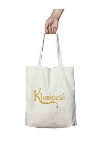 ART HEDİYE Khaleesi Two Sides Permanent Printed Washable Cloth Bag Shoulder Bag