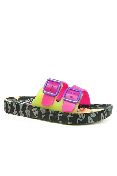 GEZER Pink Green Black Sea Beach Beach Kids Slippers