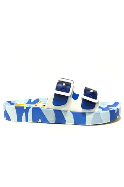 GEZER Navy Blue White Buckle Anatomical Children's Slippers