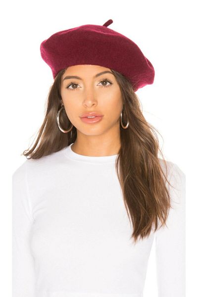 Shopiolog French Painter Burgundy Felt Beret
