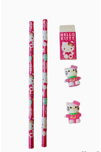 Hello Kitty Pencil Eraser Set with Title