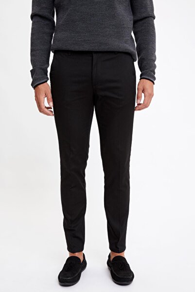 DeFacto Чоловічі чорні штани Regular Fit з тканини R4252AZ20AU