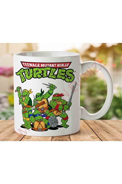 ART HEDİYE كوب بطبعة سلاحف النينجا من التسعينيات على الجانبين