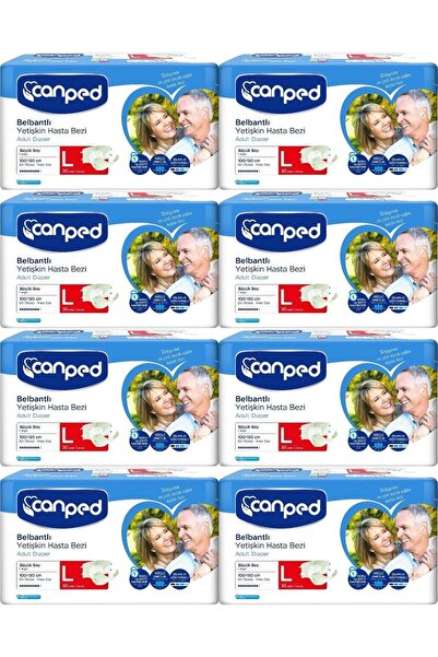 Canped Patient Diapers Adult with Waist Band Polyethylene L-large Size 240 Pi...