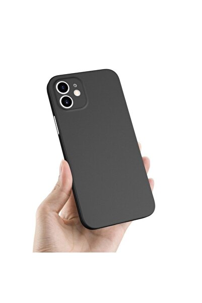 UnDePlus Apple iPhone 12 Case 0.3mm Ultra Thin Ghost Hard Cover Black