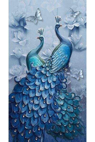 Rölyef Sanat Evi Kâğıt Rölyef Poster - Tavuzkuşu Resimleri - 35x50 ( 10 Adet )