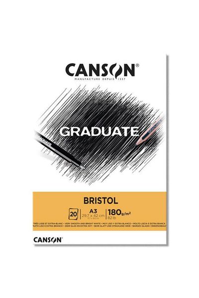 Canson Graduate Bristol Block 180 GrA3 20 Yp
