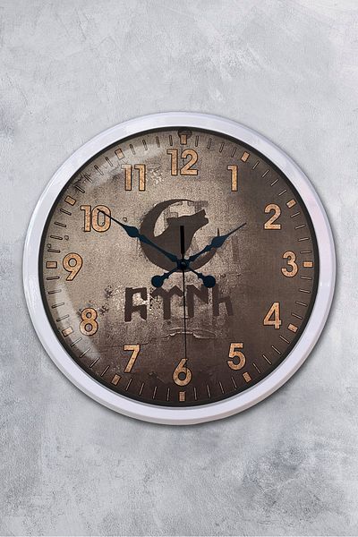 Kasva Concept 52 cm White Metal Turkish Wall Clock