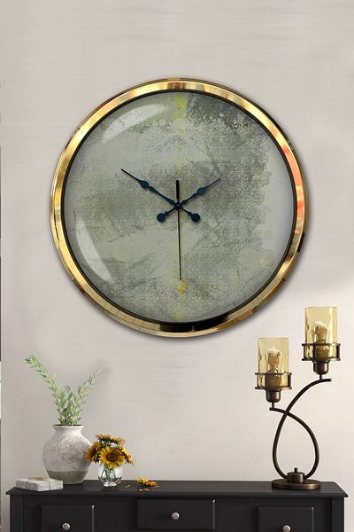 Kasva Concept 52 cm Gold Metal Artistic Wall Clock