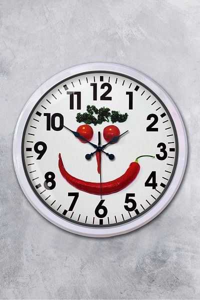 Kasva Concept Cadou Decorativ 52 Cm Ceas de Perete Bucătărie Metal Alb