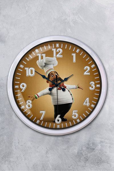Kasva Concept Gift Decorative 52 cm White Metal Kitchen Wall Clock