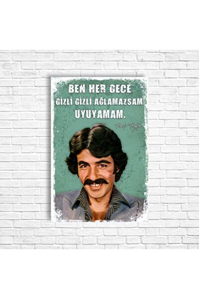 TRENDPOSTER Ferdi Tayfur Retro Ahşap Poster