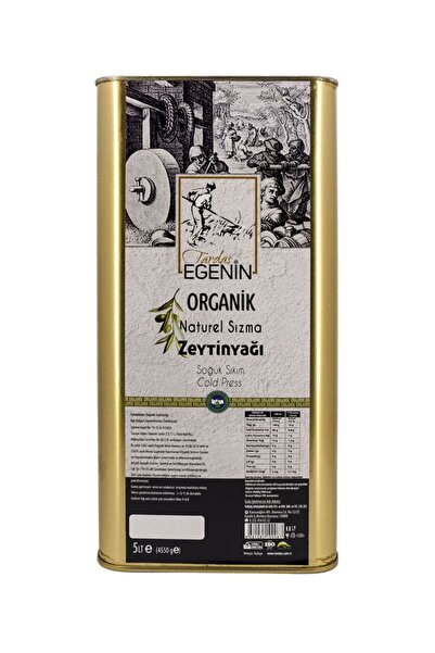 Tardaş Egenin Organik Sertifikalı Sızma Zeytinyağı 5 Lt Teneke