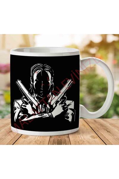 ART HEDİYE كوب جون ويك المزدوج المطبوع على الجانبين