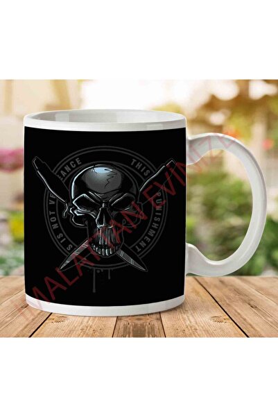 ART HEDİYE كوب زجاجي مطبوع على الجانبين من Pale Rider Punisher