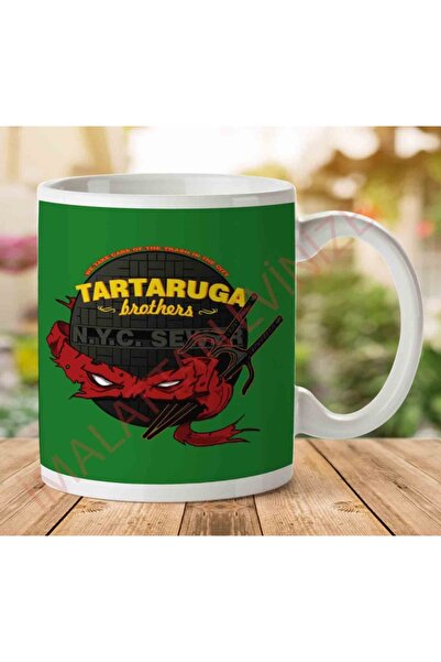 ART HEDİYE Tartaruga Brothers Teenage Mutant Ninja Turtles Raphael Two Side P...